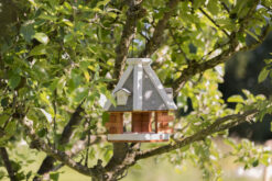 Alternative view of natura Futterhaus zum Hängen,dkl'braun/weiss