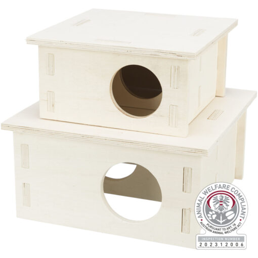 Maison à multi-chambres, 2 chambres, 25 × 12 × 25 cm