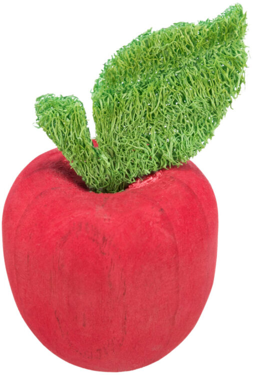 Pomme, en bois/lufa, ø 5,5×9cm