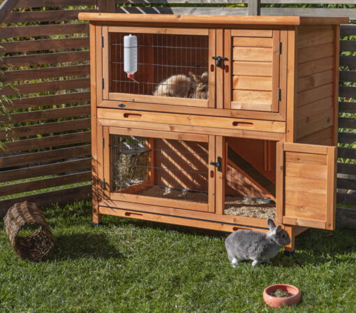 natura Kaninchenstall,2 Etagen 116x111x65cm / 2 Kart.