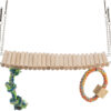Pont suspendu avec corde&jouet, hamster, bois/corde, 30×17?