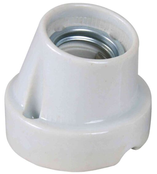 Set Porzellanfassung Pro Socket, gewinkelt -> max. 160W