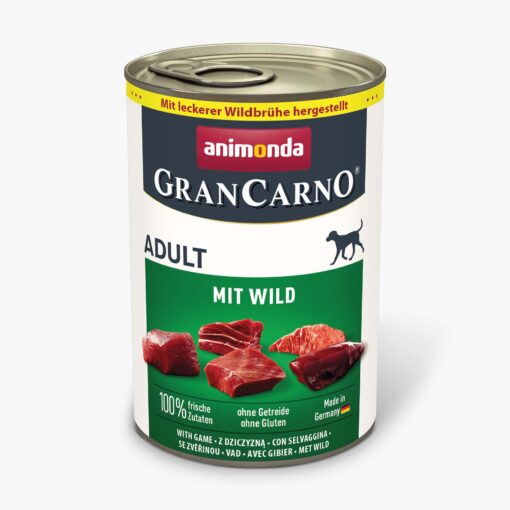 Animonda, chien GranCarno Adult avec gibier 400g / VE 6