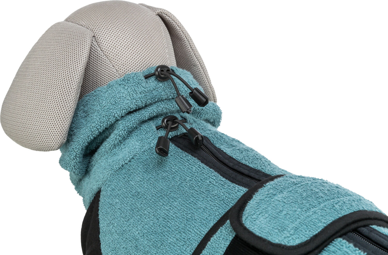 Combinaison pour chiens, tissu éponge, pétrole L: 62cm Combinaison pour chiens, tissu éponge, pétrole L: 62cm