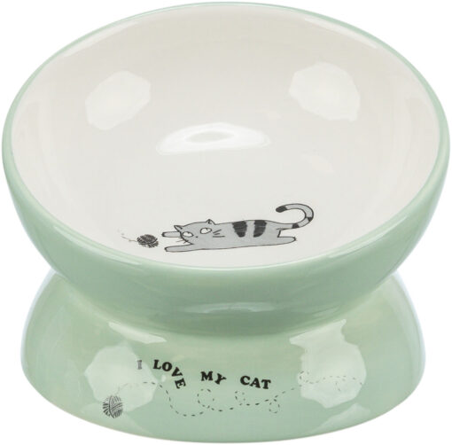 Gamelle, élevé, en céramique, 0,15 l/ø 13cm, sauge/blanc