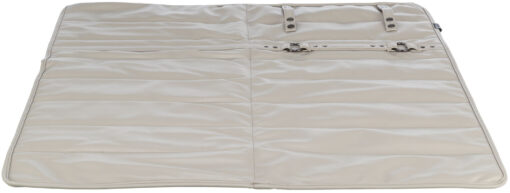 Couverture de voyage, en similicuir, gris clair 80×80cm