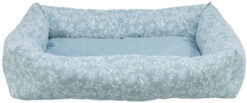 Alternative view of Bett Flora, eckig, hellblau