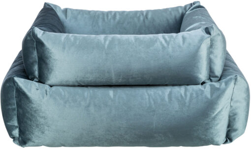 Bett Malia, eckig, blau-grau 65×55cm