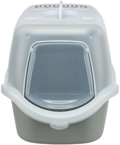 Alternative view of Katzentoilette Vico Open Top, mit Haube, hellgrau/weiss