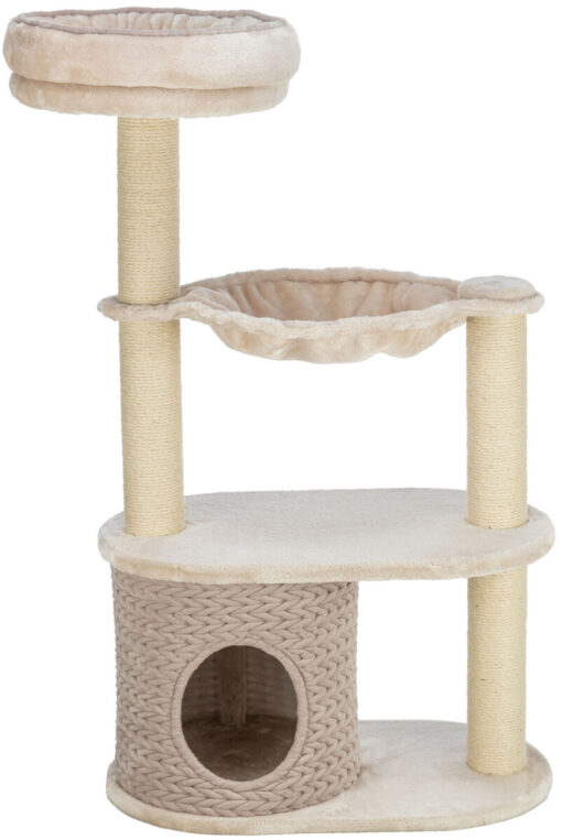 Arbre à chat Alessia, 114cm, gris clair/sable