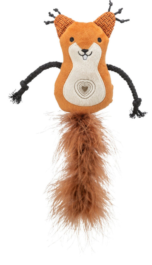Eichhörnchen, Plüsch/Feder, Katzenminze, 12cm/24cm