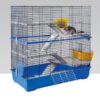 Double 120 cage p.Degus, plié, avec rouleaux -