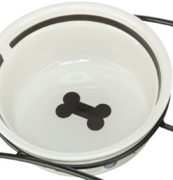 Gamelle Food", en céramique, blanc/noir