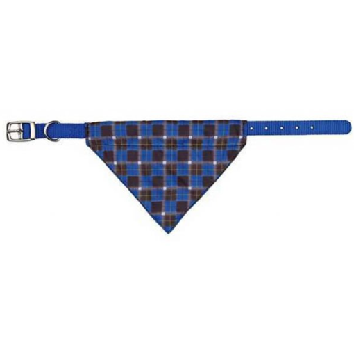 Nylonhalsband mit Tuch, M: 37-47cm/20mm, blau