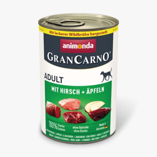 Animonda, Hund, GranCarno Adult m. Hirsch u. Apfel 400g / VE 6