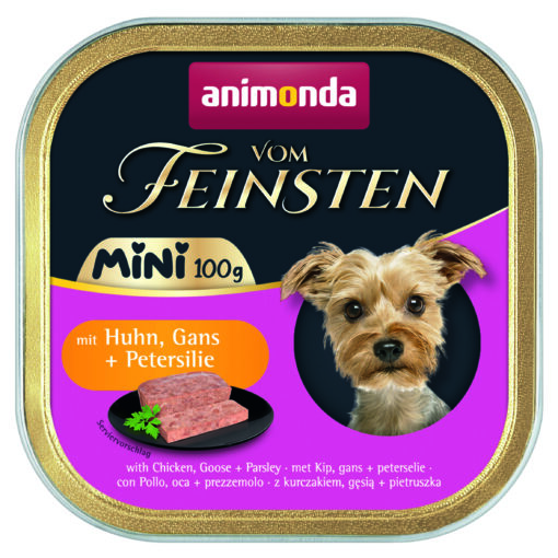 Animonda, chien v. Feinsten, mini a. poulet, oie+persil 100g / VE 32