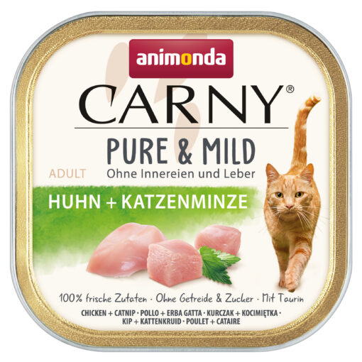 Animonda, chat Carny Pure+Mild Adult poulet+mente 100g / VE 32