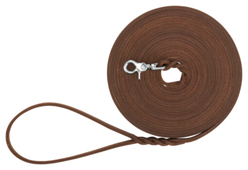 Rustic Fettleder Schleppleine, 10 m/8 mm, dunkelbraun S-M