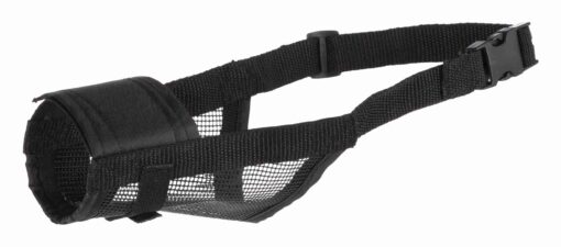 Maulschlaufe mit Netzeinsatz, Polyester, schwarz XS-S