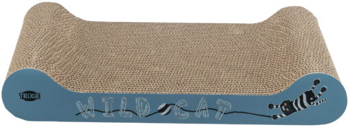 Plaque griffoir Wild Cat, 41×7×24cm, bleu