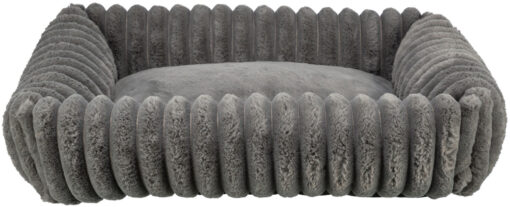 Lit Lonni, velours côtelé, carré, gris 65×50cm