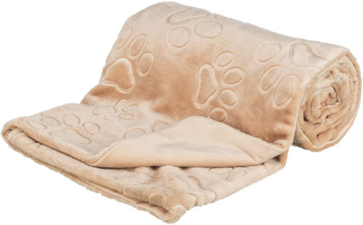 Decke Barry, Softplüsch, beige 70×50cm