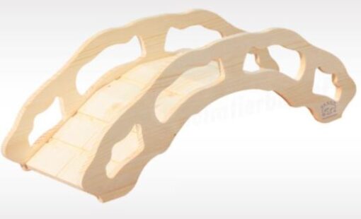 Rundbogenbrücke Naturholz 63x20,5x20cm