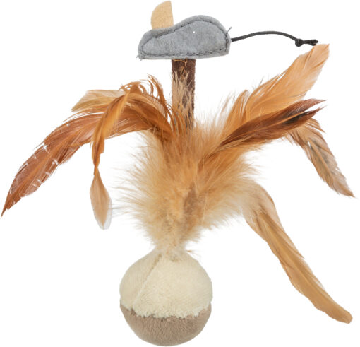 Steh-auf-Federball mit Maus/Microchip, Plüsch 15cm