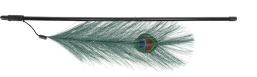 Baguette avec plume de paon 47cm