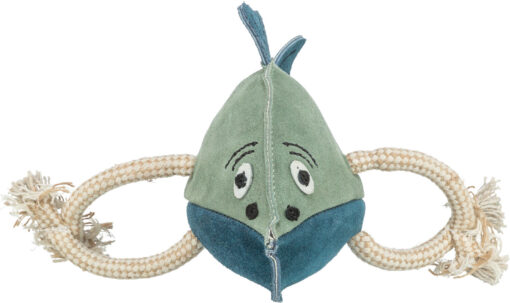 Fisch mit Tau, Leder/Tau, 28cm