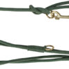 Laisse Pure V, couture ronde, cuir, S: 2 m/10 mm, sauge