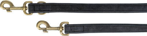 Pure V-Leine, cuir, noir L-XL: 2 m/25 mm