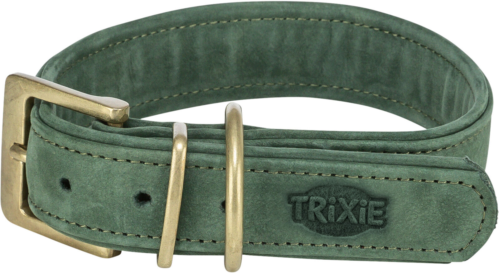 Collier en cuir pur, sauge L: 47-54cm/40 mm Collier en cuir pur, sauge L: 47-54cm/40 mm