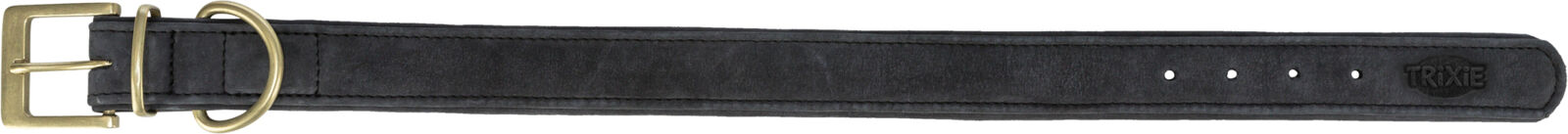 Collier en cuir pur, noir L-XL: 52-63cm/40 mm Collier en cuir pur, noir L-XL: 52-63cm/40 mm