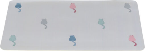Tapis pour écuelle Chat Lilly, 44×28cm, sauge