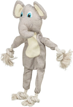 Alternative view of Eléphant, avec corde, tissu, 42cm