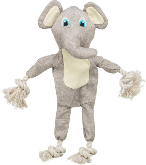 Elefant, mit Tau, Stoff, 42cm