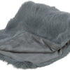 Couverture Elli, peluche/velours, gris foncé