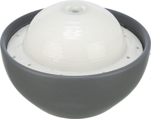 Vital Dome fontaine à eau, céramique, gris/blanc 1,5 l/20×10×20cm