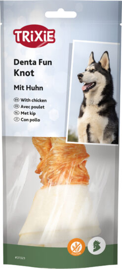 Alternative view of Denta Fun Knot mit Huhn