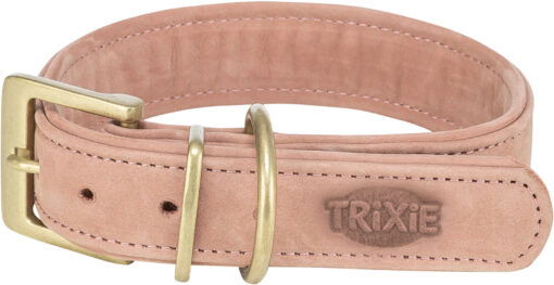 Pure Halsband, Leder, rosa M: 36-43cm/30 mm