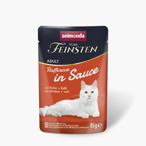 Animonda,Katze v.Feins.,Adult,Raff. i. Sauce mit Huhn+Kalb 85g / VE 24
