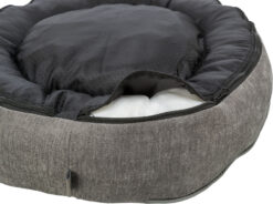 Alternative view of Vital lit Lennox, chenille, rond, ø 70cm, gris