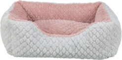 Alternative view of Lit Kaline Mio, rectangulaire, 80×65cm, gris/vieux Rose