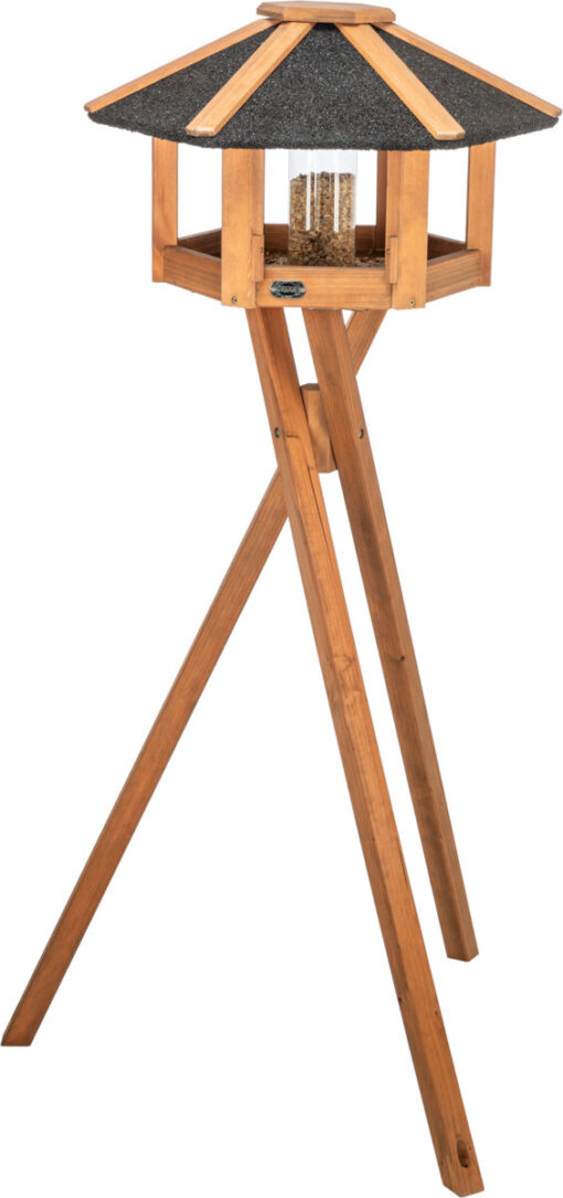 natura Futterhaus mit Ständer & Silo, Kiefernholz, braun ø 56×32cm