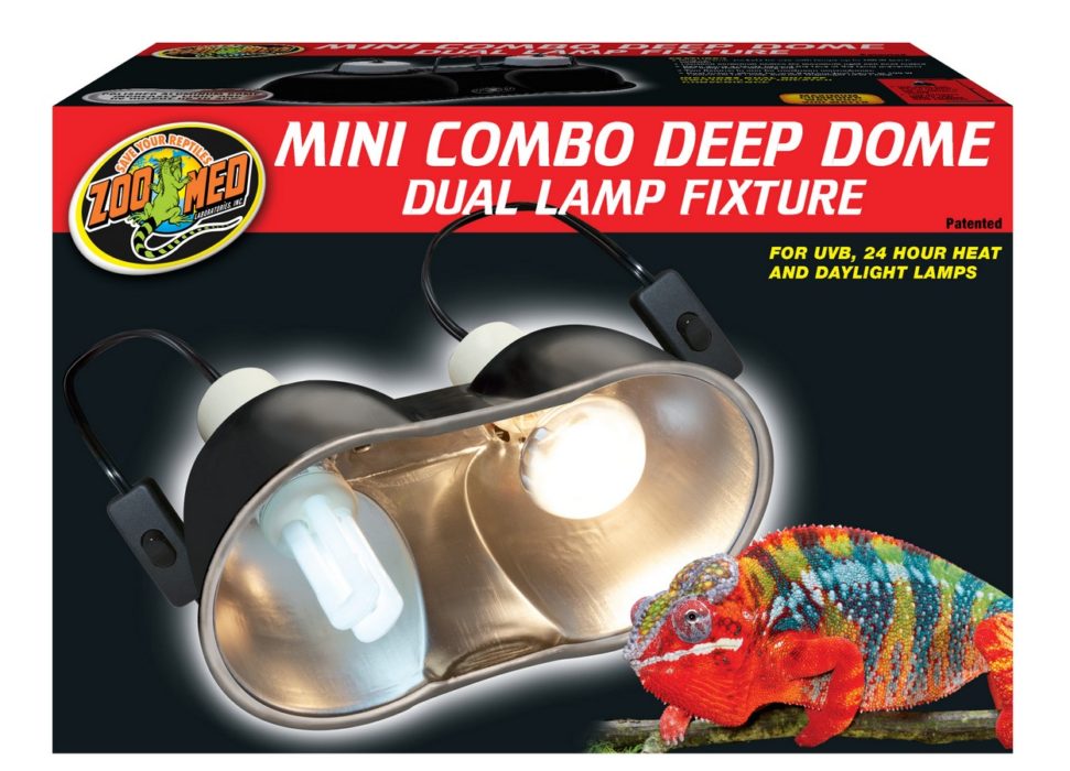 Mini Combo Deep Dome Lamp Fixture, 2x 100W MAX Mini Combo Deep Dome Lamp Fixture, 2x 100W MAX