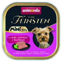 Animonda, Hu, V. Fein. Mini,Kalb, Schinken+Basil. MHD 02/26