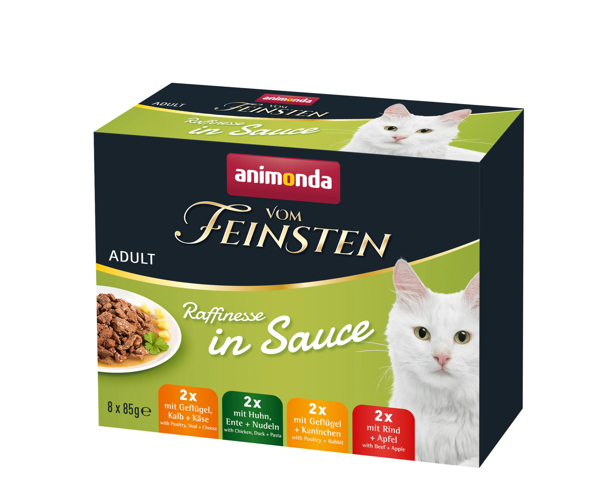 Animonda,Katze,Adu.,Mixpack Rafinesse i. Sauce MHD 04/26 8x85g / VE Animonda,Katze,Adu.,Mixpack Rafinesse i. Sauce MHD 04/26 8x85g / VE