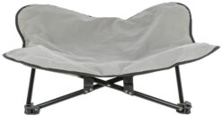 Lit de camping pour chiens, beige/noir