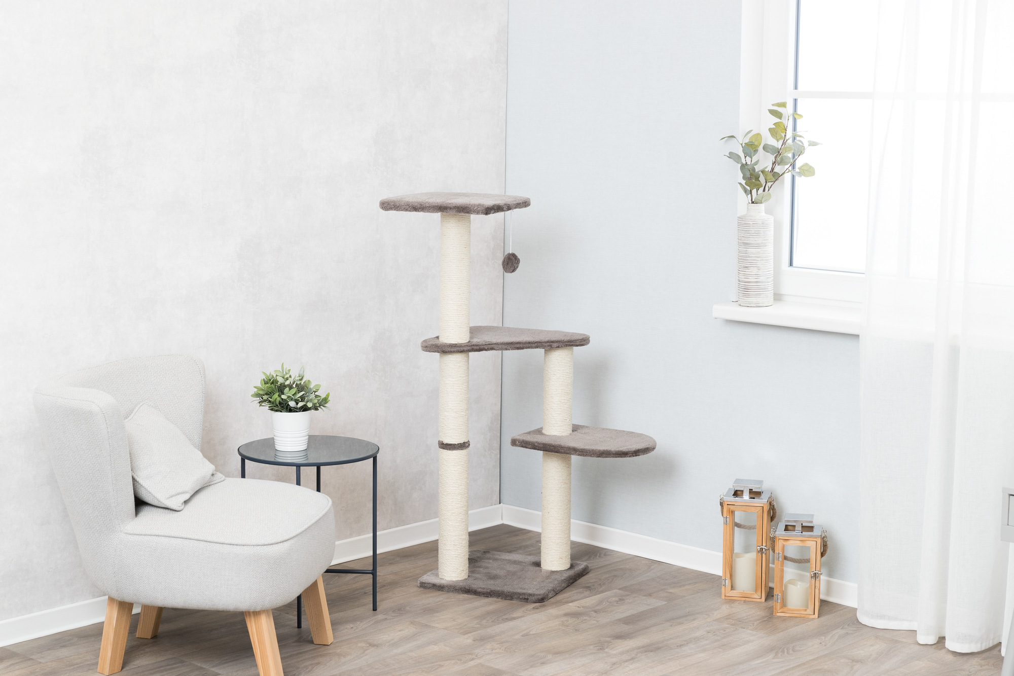 Arbre à chat Altea, gris platinium 117cm Arbre à chat Altea, gris platinium 117cm